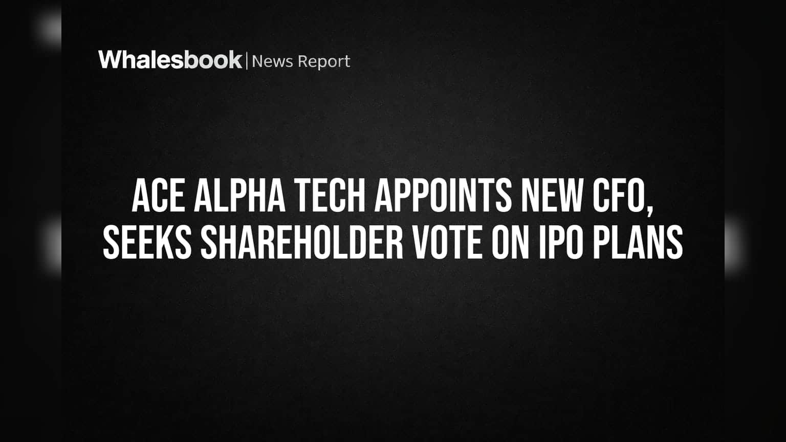 Ace Alpha Tech: नए CFO की नियुक्ति, IPO प्लान पर शेयरहोल्डर्स की मंजूरी की ज़रूरत