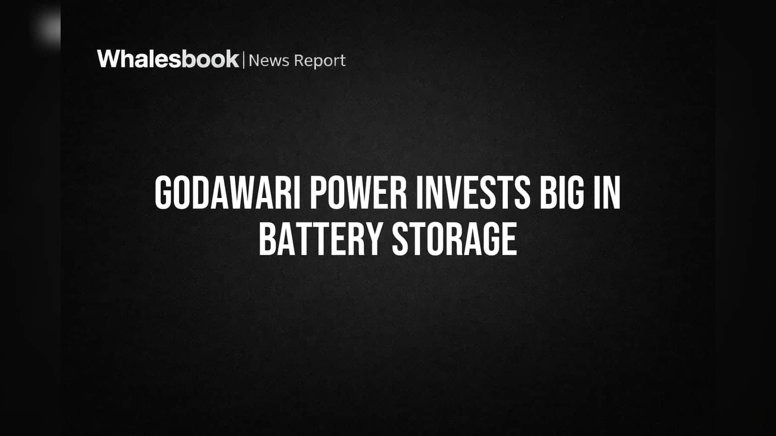 Godawari Power Boosts Battery Storage Investment to ₹700 Cr, Proposes ₹1 Dividend