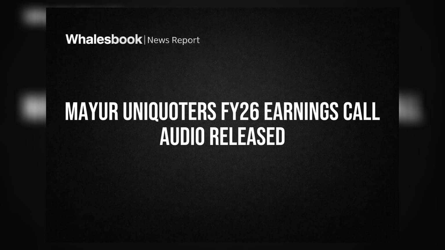 Mayur Uniquoters FY26: રોકાણકારો માટે મહત્વપૂર્ણ અપડેટ, કમાણીના કોલનું રેકોર્ડિંગ ઉપલબ્ધ