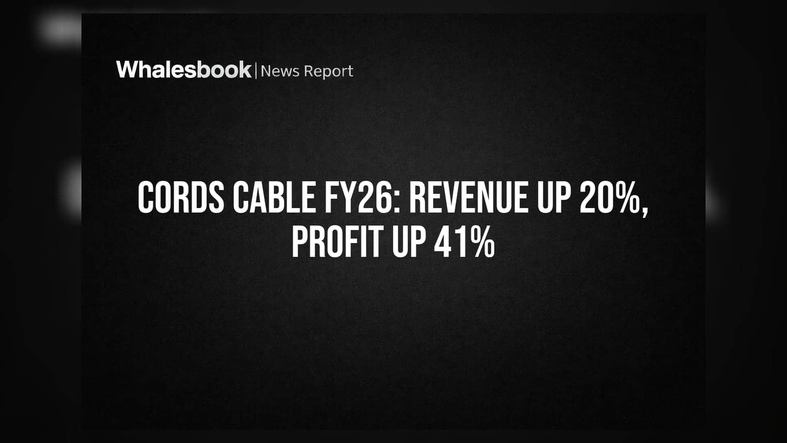 Cords Cable Share: ஆண்டு வருவாய் **20%** உயர்வு, லாபம் **41%** குதித்தது!