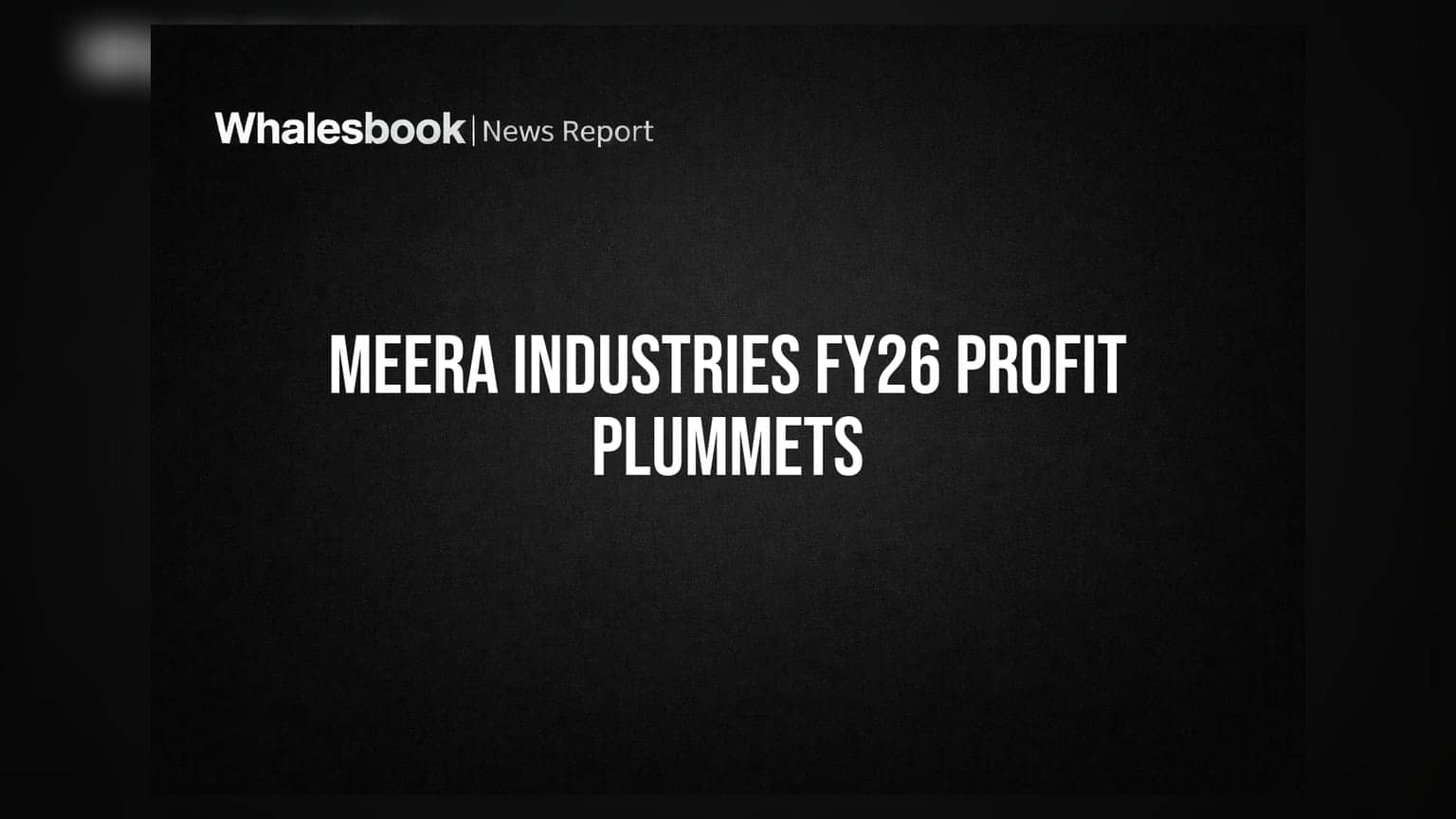 Meera Industries FY26 Profit Falls 78%, Revenue Down 8.7%