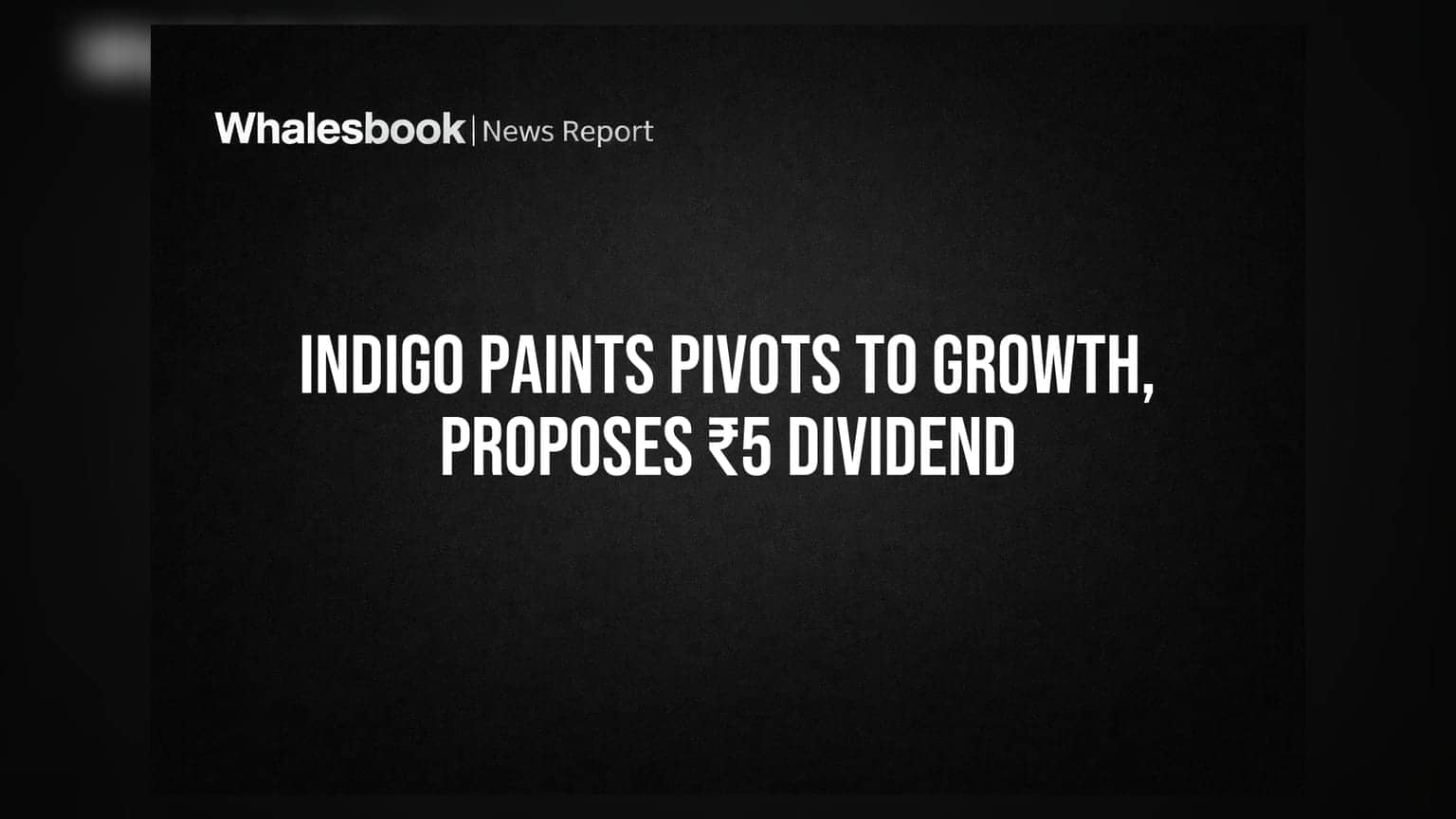 Indigo Paints Proposes ₹5 Dividend; Shifts to Aggressive Growth Strategy