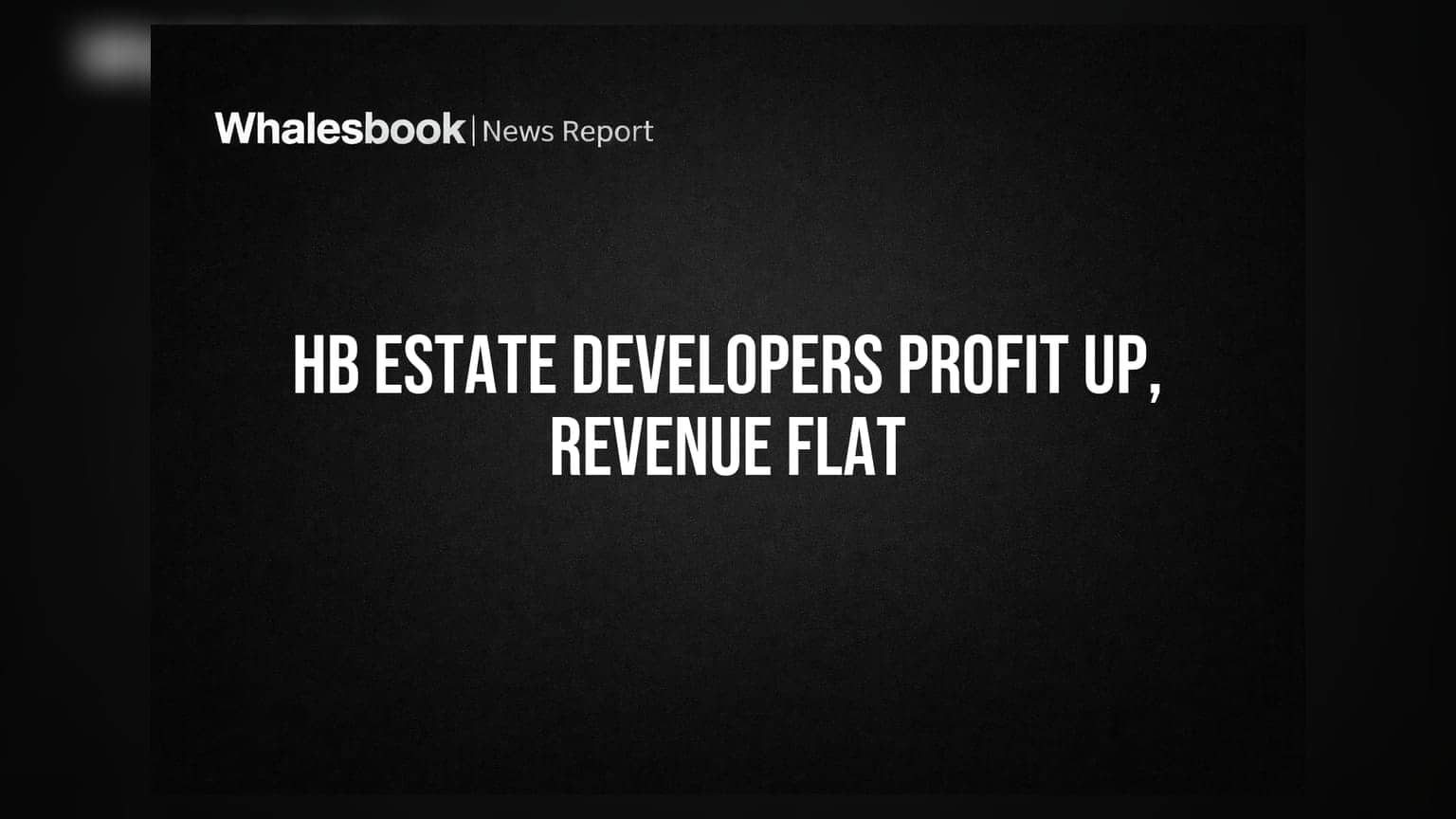 HB Estate Developers Reports Profit Growth Despite Flat Revenue