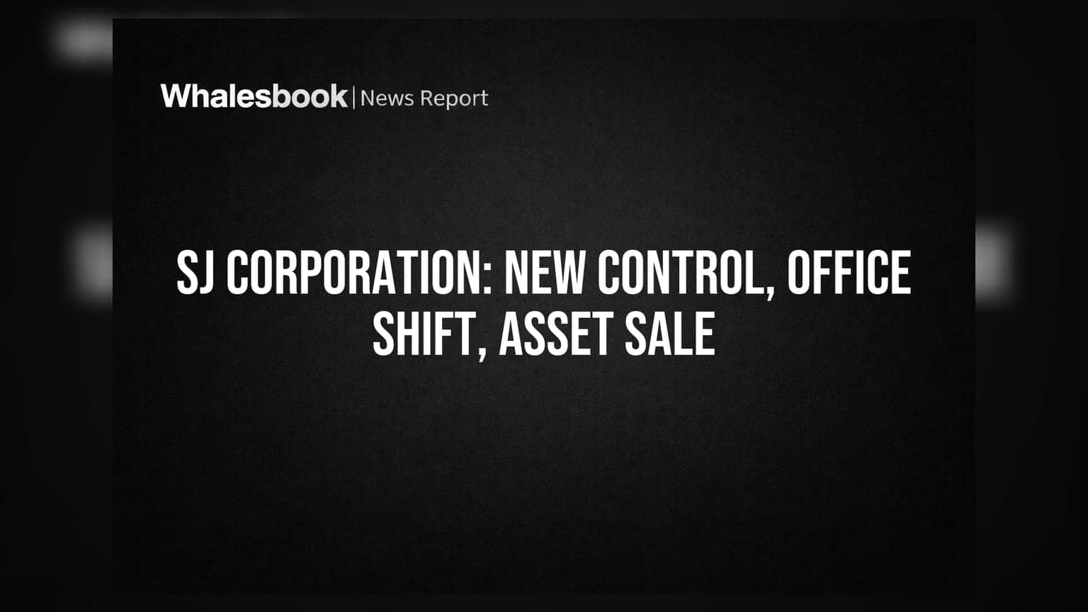 SJ Corporation: New Management Control, Office Shift, ₹1.41 Cr Land Sale