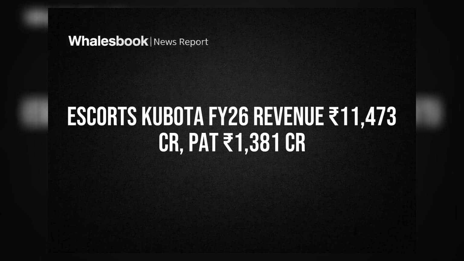 Escorts Kubota: ਵਿੱਤੀ ਸਾਲ 26' ਚ ਕੰਪਨੀ ਦੀ ਕਮਾਲ! ₹11,473 ਕਰੋੜ ਰੈਵੇਨਿਊ, ₹1,381 ਕਰੋੜ ਮੁਨਾਫਾ, ₹51 ਡਿਵੀਡੈਂਡ ਦਾ ਐਲਾਨ
