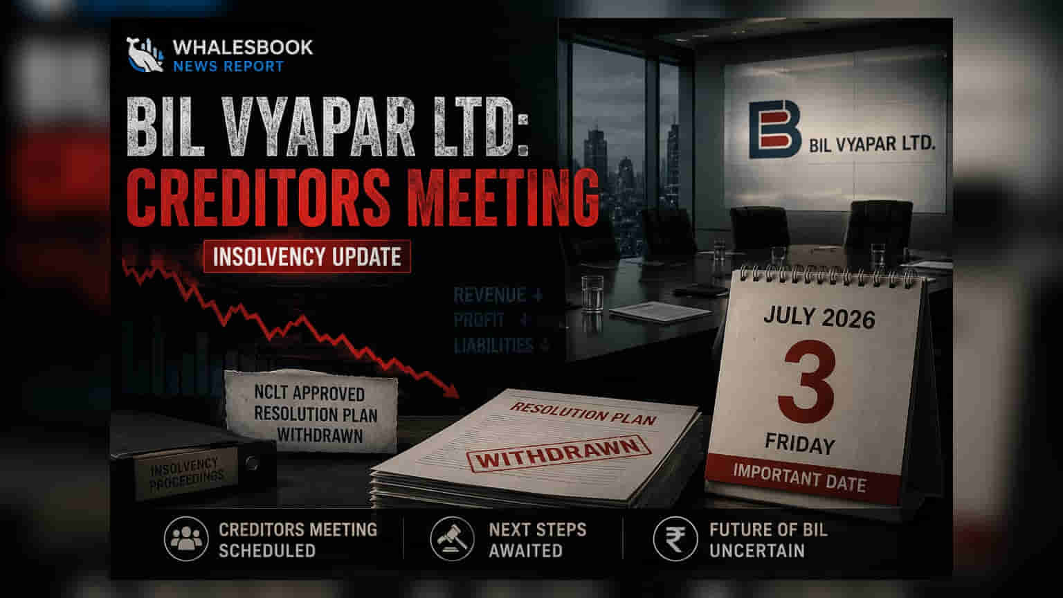Bil Vyapar Ltd: दिवालिया प्रक्रिया के बीच 15वीं क्रेडिटर कमेटी की बैठक तय