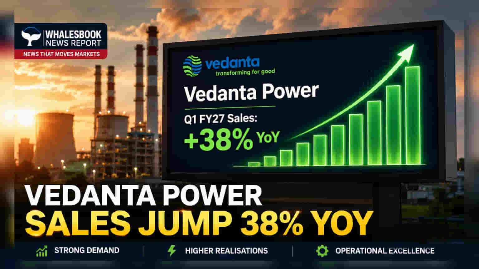 Vedanta Power Q1 FY27 Power Sales Surge 38% YoY to 5,225 Million Units