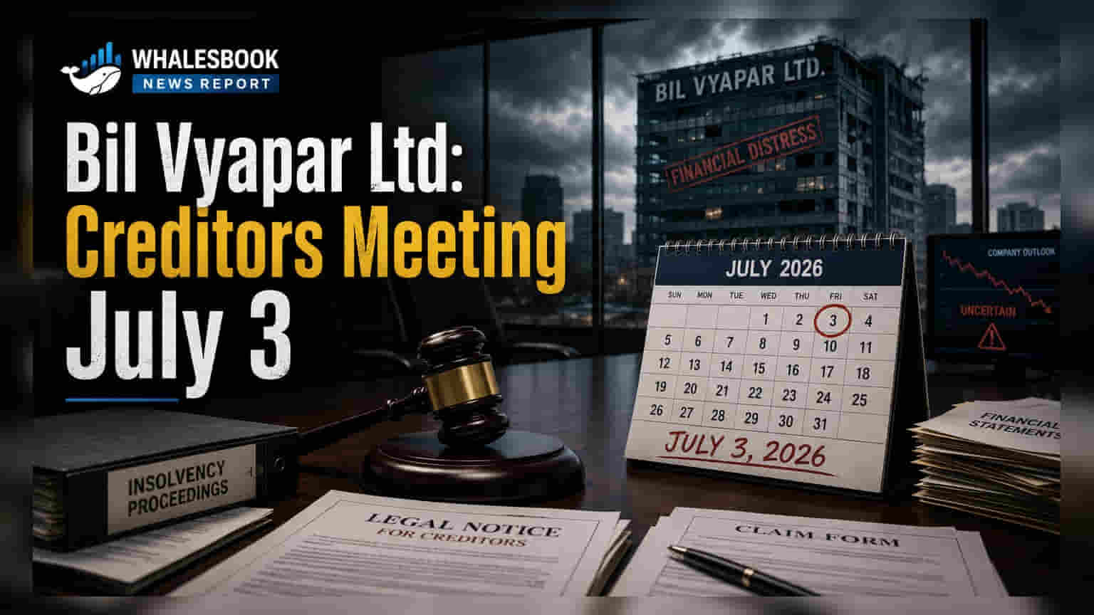 Bil Vyapar Ltd: कर्जदारांच्या समितीची १६वी बैठक ३ जुलै २०२६ रोजी होणार