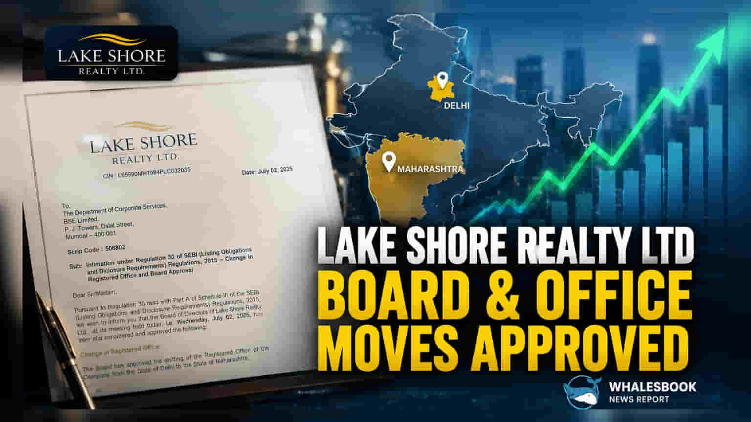 Lake Shore Realty Ltd Shareholders Approve Independent Director, Office Relocation, and Rs 100 Crore Loan Authority