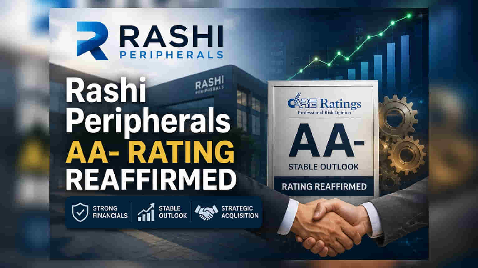 Rashi Peripheralsને CRISIL તરફથી AA- રેટિંગ યથાવત, VDA Infosolutionsમાં 67% હિસ્સો ખરીદ્યો