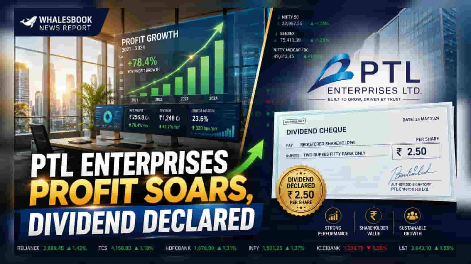 PTL Enterprises: FY26માં કંપનીનો પ્રોફિટ **27%** વધ્યો, ₹46.17 કરોડ પર પહોંચ્યો; શેરધારકોને મળશે ડિવિડન્ડ