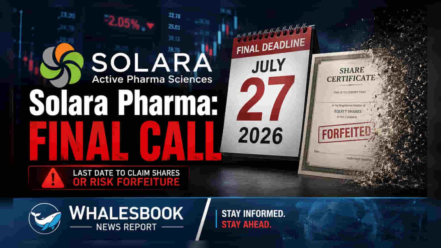 Solara Active Pharma Sciences: Rights Shares માટે આખરી તારીખ જાહેર, ચૂકવણી નહીં તો રોકાણ ડૂબશે!