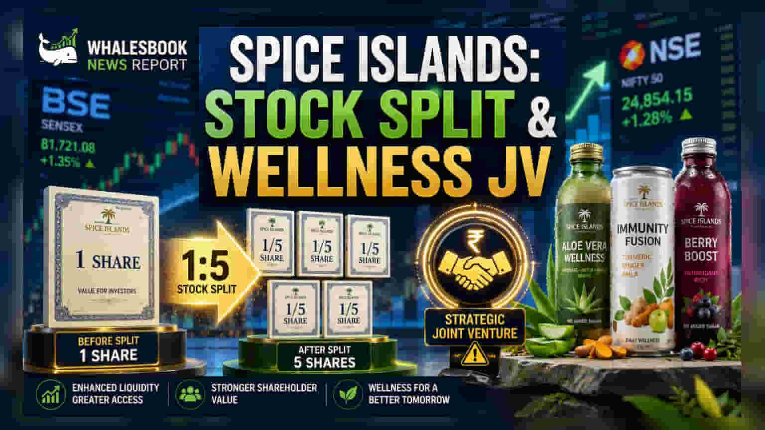 Spice Islands Stock Split: રોકાણકારોની ભીડ જામશે! 1:5 ના ધોરણે શેર્સનું વિભાજન, વેલનેસ ડ્રિંક્સમાં પણ પ્રવેશ
