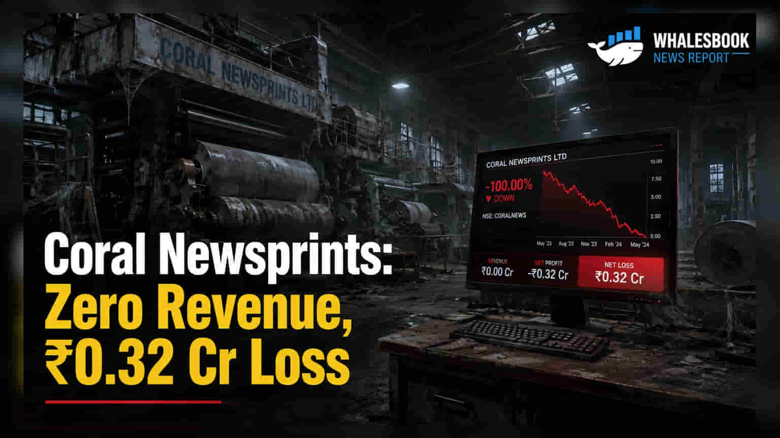 Coral Newsprints Reports Zero Revenue, Net Loss of ₹0.32 Crore