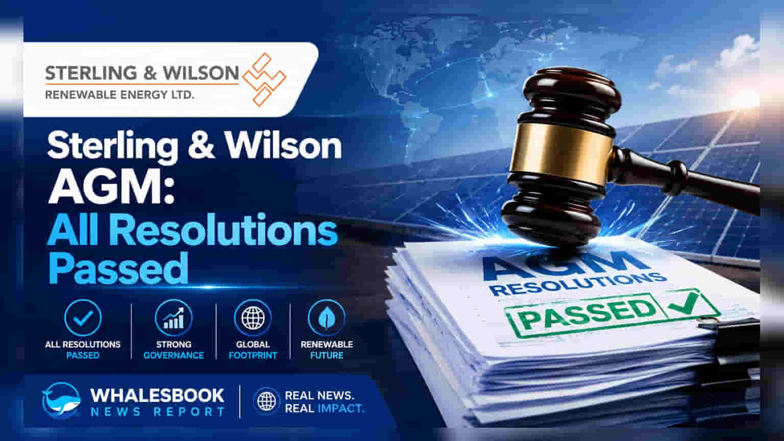 Sterling and Wilson Renewable Energy AGM: सर्व ५ ठराव मंजूर!