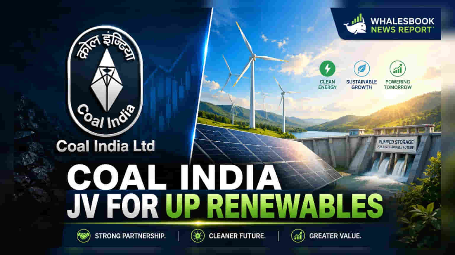 Coal India Ltd: ਯੂਪੀ ਵਿੱਚ ਰੀਨਿਊਏਬਲ ਐਨਰਜੀ ਪ੍ਰੋਜੈਕਟਾਂ ਲਈ JV ਦਾ ਐਲਾਨ, **51%** ਹਿੱਸੇਦਾਰੀ