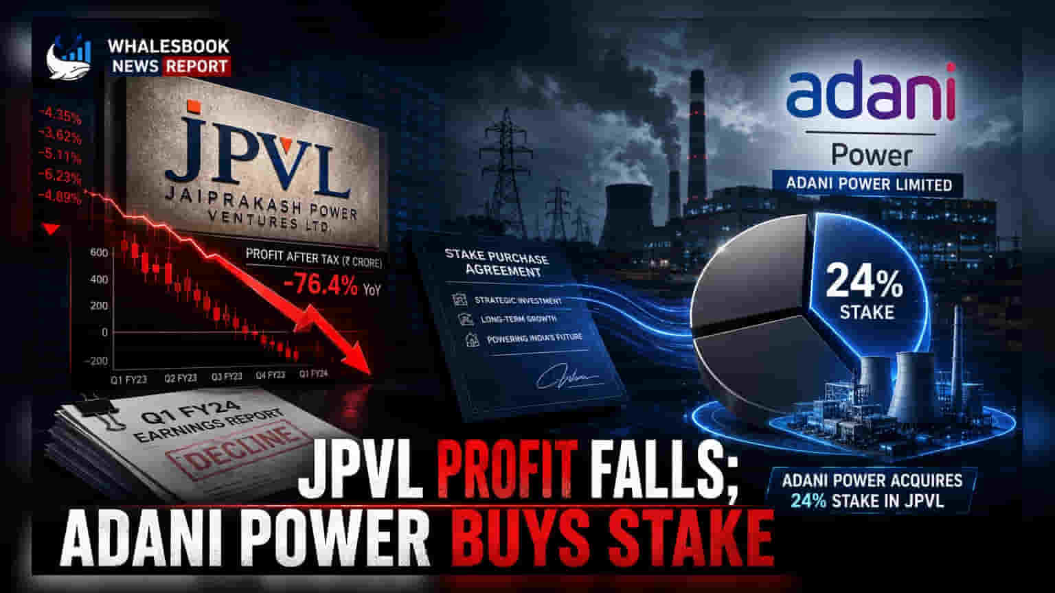 Jaiprakash Power Ventures: ਮੁਨਾਫਾ ਘਟਿਆ, Adani Power ਨੇ ਖਰੀਦੀ 24% ਹਿੱਸੇਦਾਰੀ!