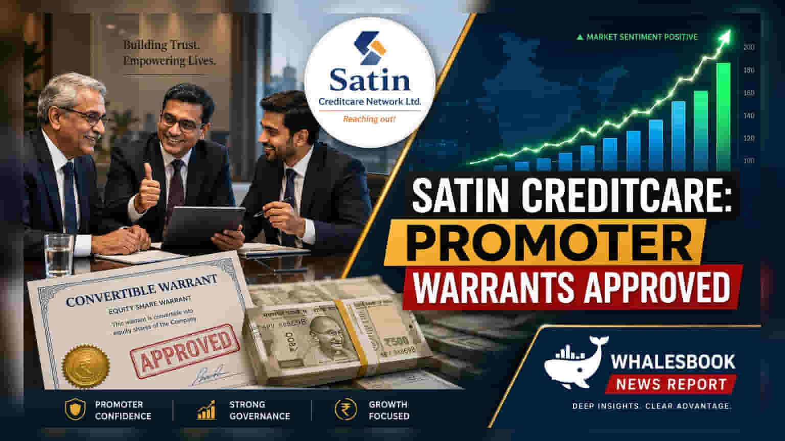 Satin Creditcare Network: புரொமோட்டர்களுக்கு சிறப்பு ஒதுக்கீடு - பங்குதாரர்கள் ஒப்புதலுக்குப் பிறகு வாரண்டுகள் வழங்கல்
