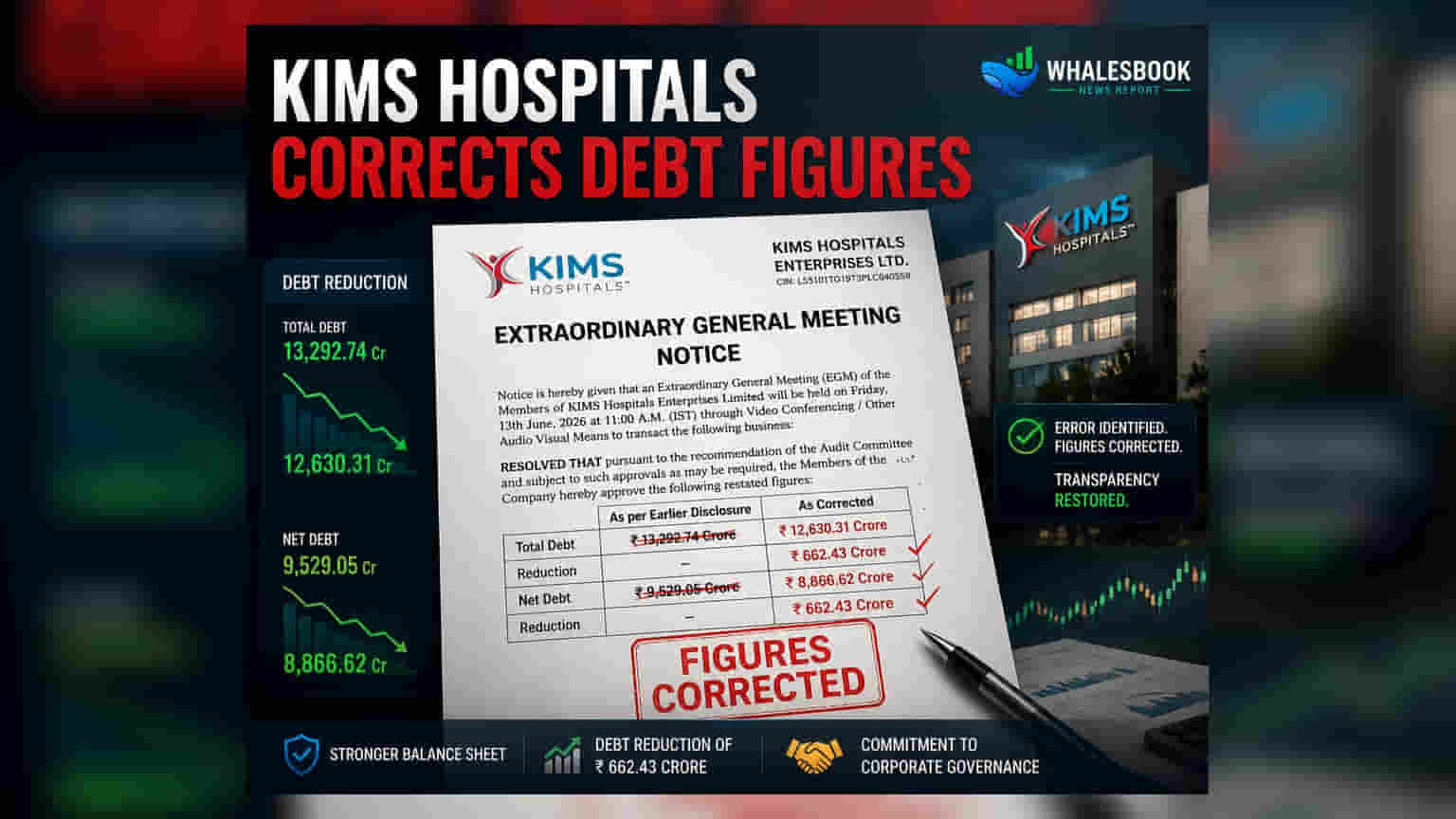 KIMS Hospitals: महत्वाचे अपडेट! कंपनीने EGM नोटीसमध्ये दुरूस्ती केली, कर्जाची आकडेवारी तपासली