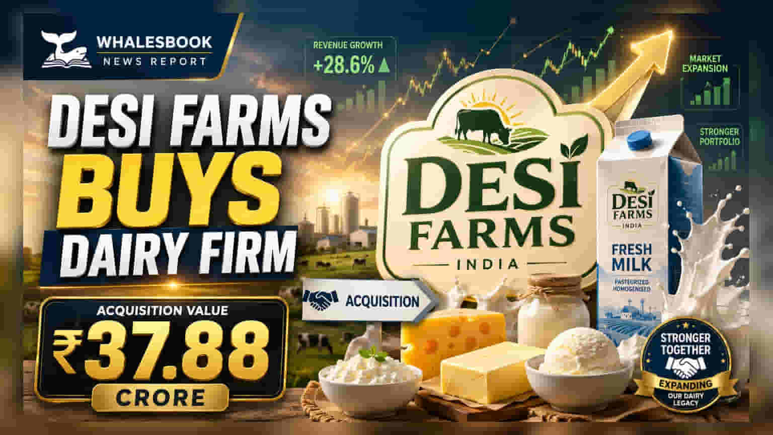 Desi Farms India Acquires Dairy Business SNA Milk for ₹37.88 Cr via Share Swap