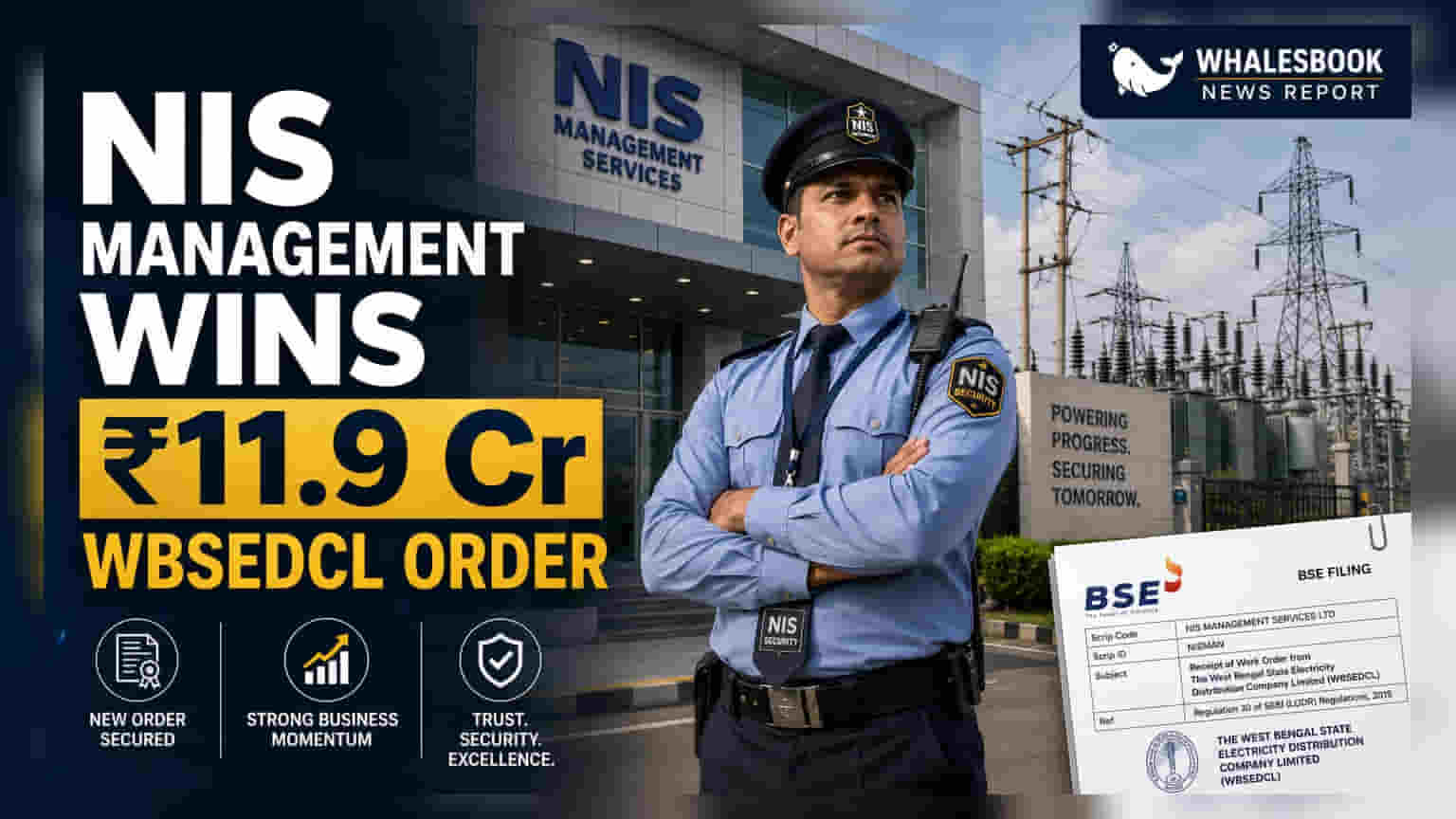 NIS Management ला WBSEDCL कडून ₹11.9 कोटींचा मोठा करार