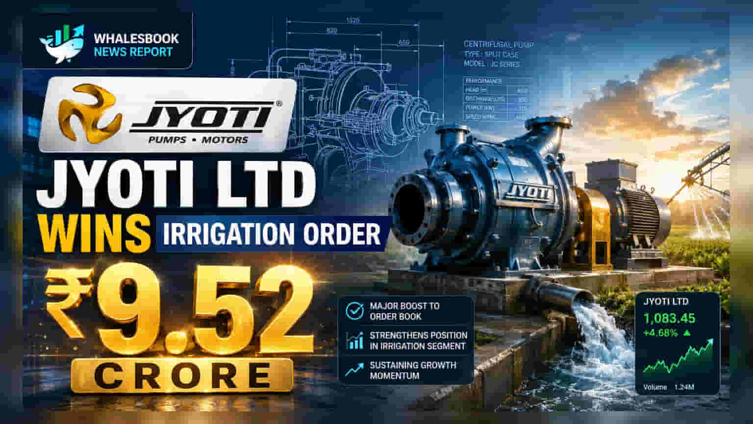 Jyoti Ltd Secures ₹9.52 Crore Order for Mukthyala Lift Irrigation Project