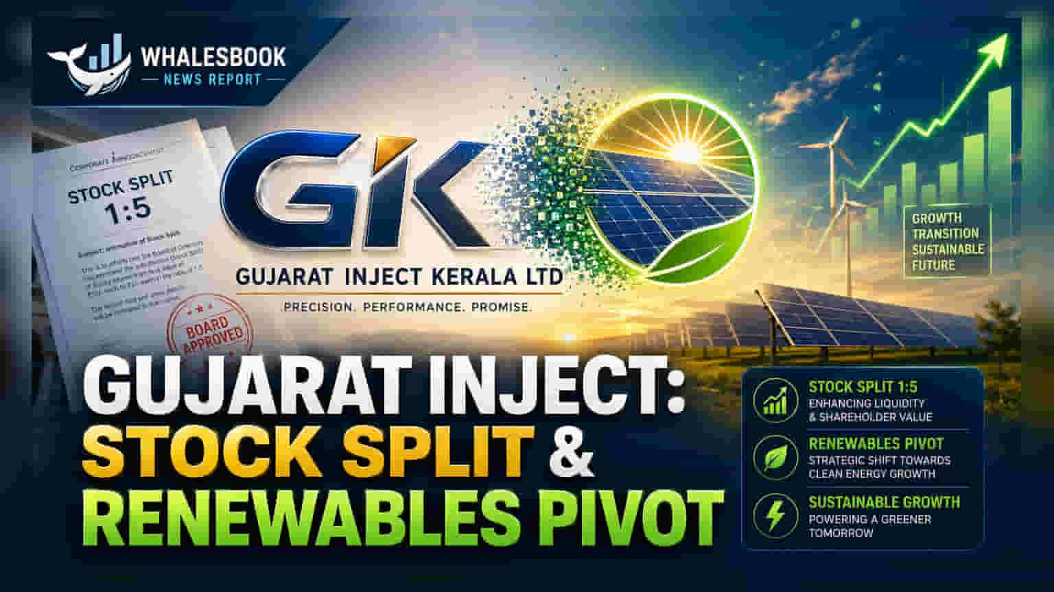 Gujarat Inject ਦਾ ਵੱਡਾ ਐਲਾਨ: 10:1 ਸਟਾਕ ਸਪਲਿਟ, ₹21.6 ਕਰੋੜ ਦੇ ਆਰਡਰ ਅਤੇ ਰੀਨਿਊਏਬਲ ਐਨਰਜੀ ਵਿੱਚ ਕਦਮ
