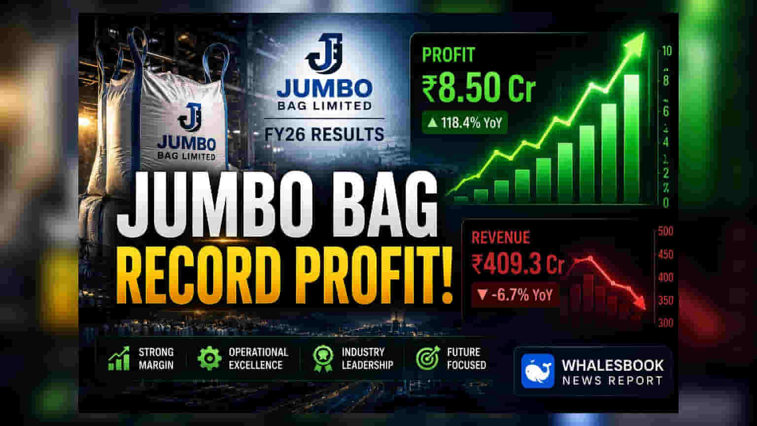 Jumbo Bag Ltd Posts Record Profit of ₹8.50 Cr, Revenue Declines 6.7%