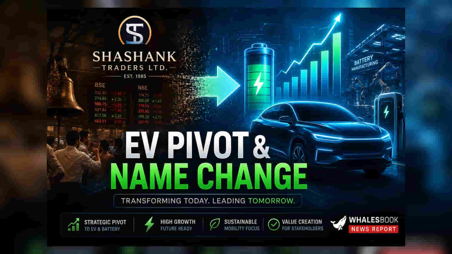 Shashank Traders Ltd Pivots to EV Sector, Proposes Name Change to Cosmic Energy