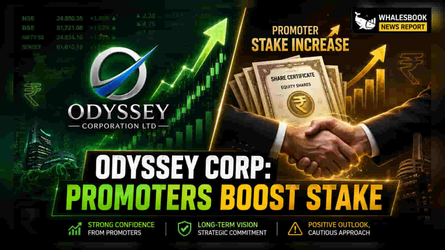 Odyssey Corp Ltd શેર: પ્રમોટર્સનો હિસ્સો વધીને 48.24% થયો, રોકાણકારો માટે શું છે મહત્વ?