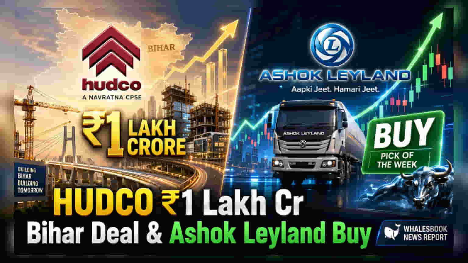 HUDCO Signs ₹1 Lakh Crore Bihar Infra Loan Deal; Ashok Leyland 'Pick of the Week'