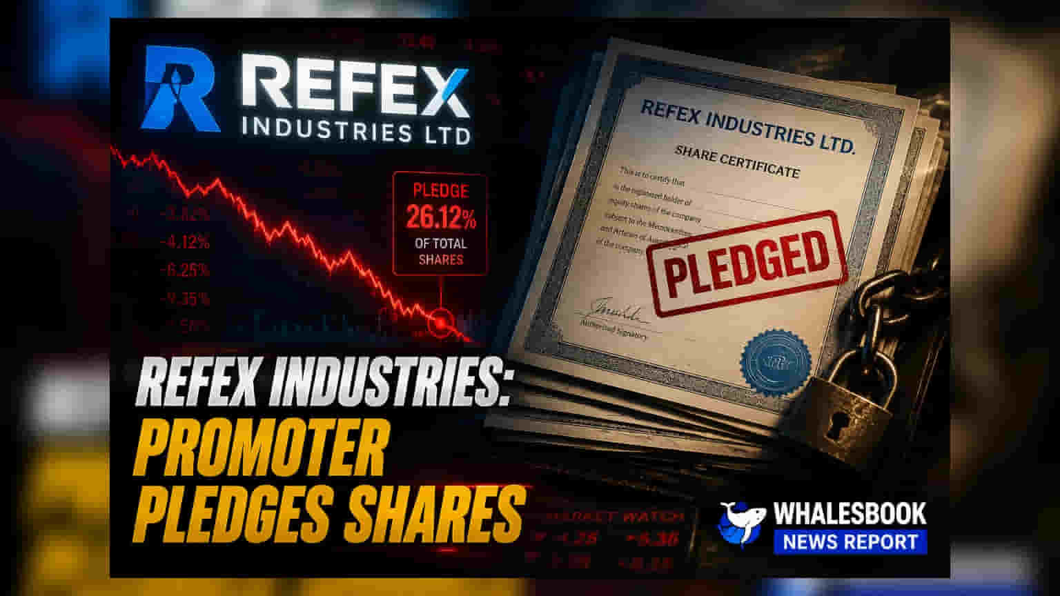 Refex Industries Share Price: પ્રમોટર્સની નવી મુશ્કેલી? વધુ **35 લાખ** શેર પ્લેજ, રોકાણકારો માટે ચિંતા
