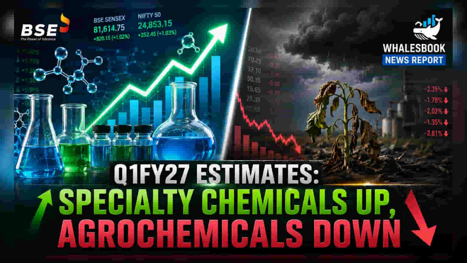 Q1FY27 अंदाज: स्पेशालिटी केमिकल्सची वाढ, कृषी रसायनांना मान्सूनचा फटका