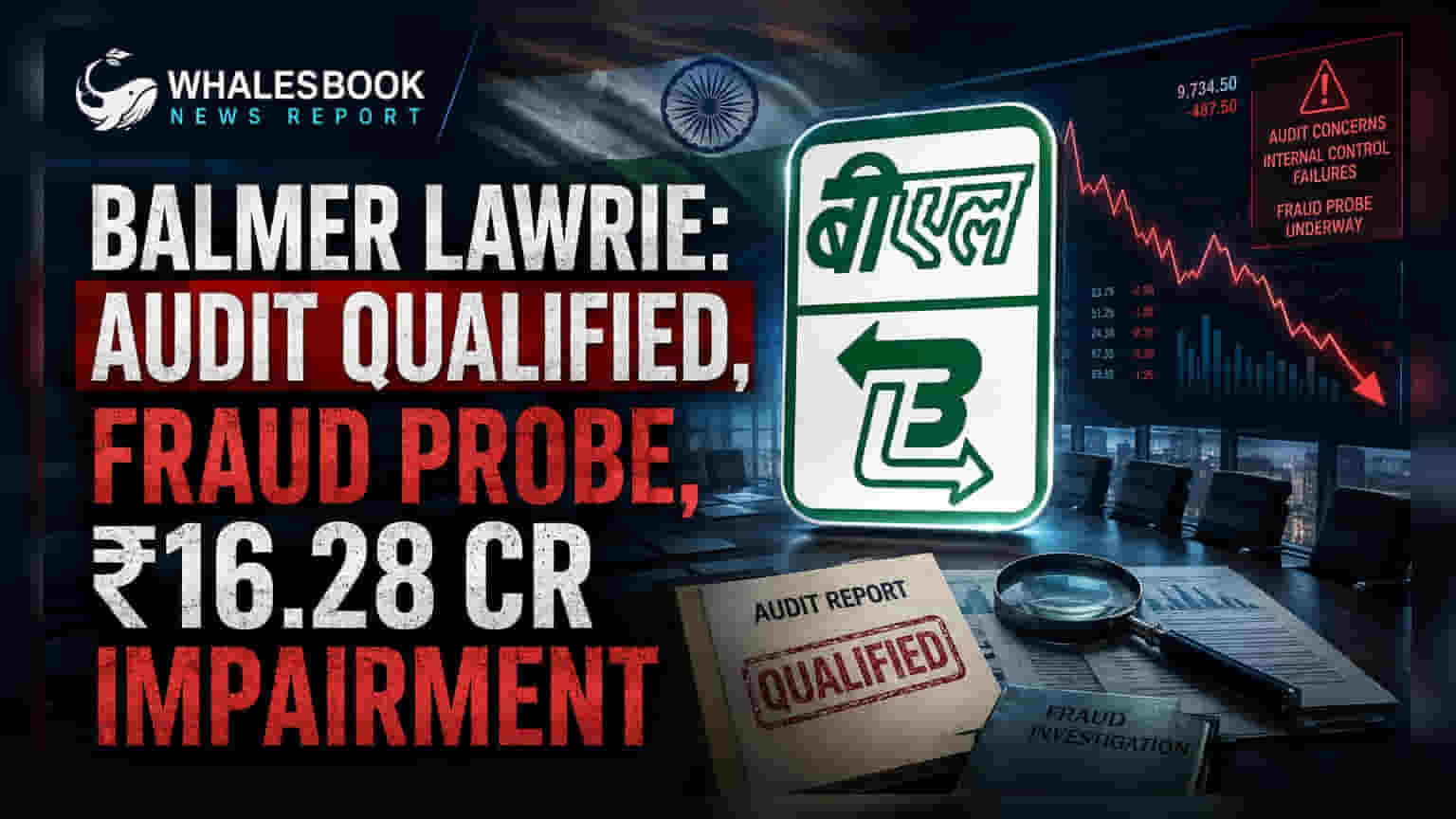 Balmer Lawrie faces qualified audit, vendor fraud probe, and ₹16.28 crore impairment.