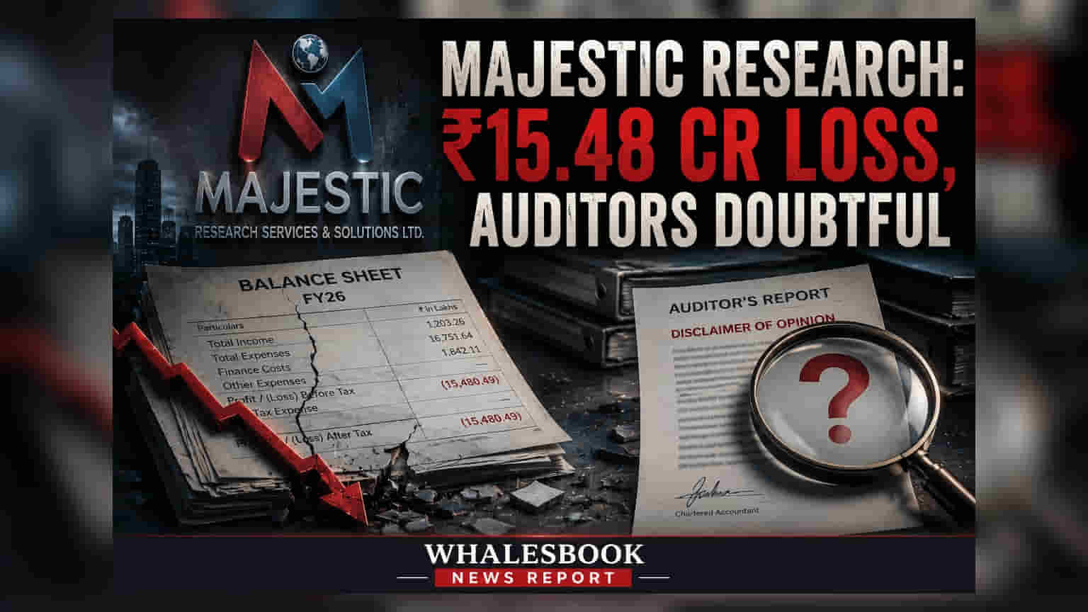 Majestic Research: ₹15.48 కోట్ల నష్టాల్లో కంపెనీ.. ఆడిటర్ల కీలక నివేదిక!