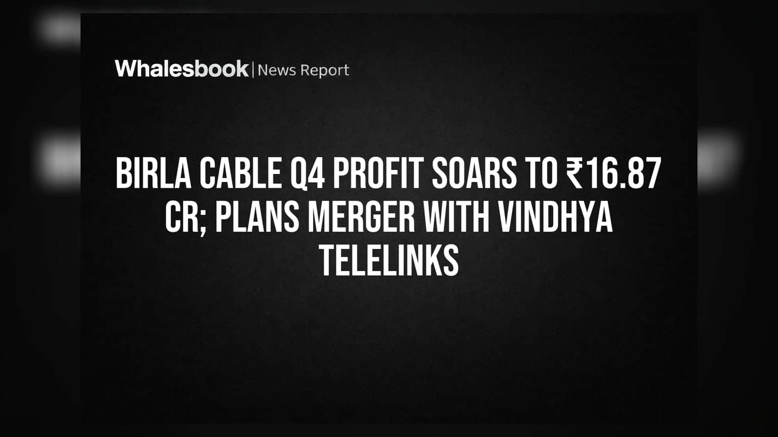Birla Cable की दमदार नतीजे! Q4 में ₹16.87 Cr मुनाफा, Vindhya Telelinks के साथ होगा विलय