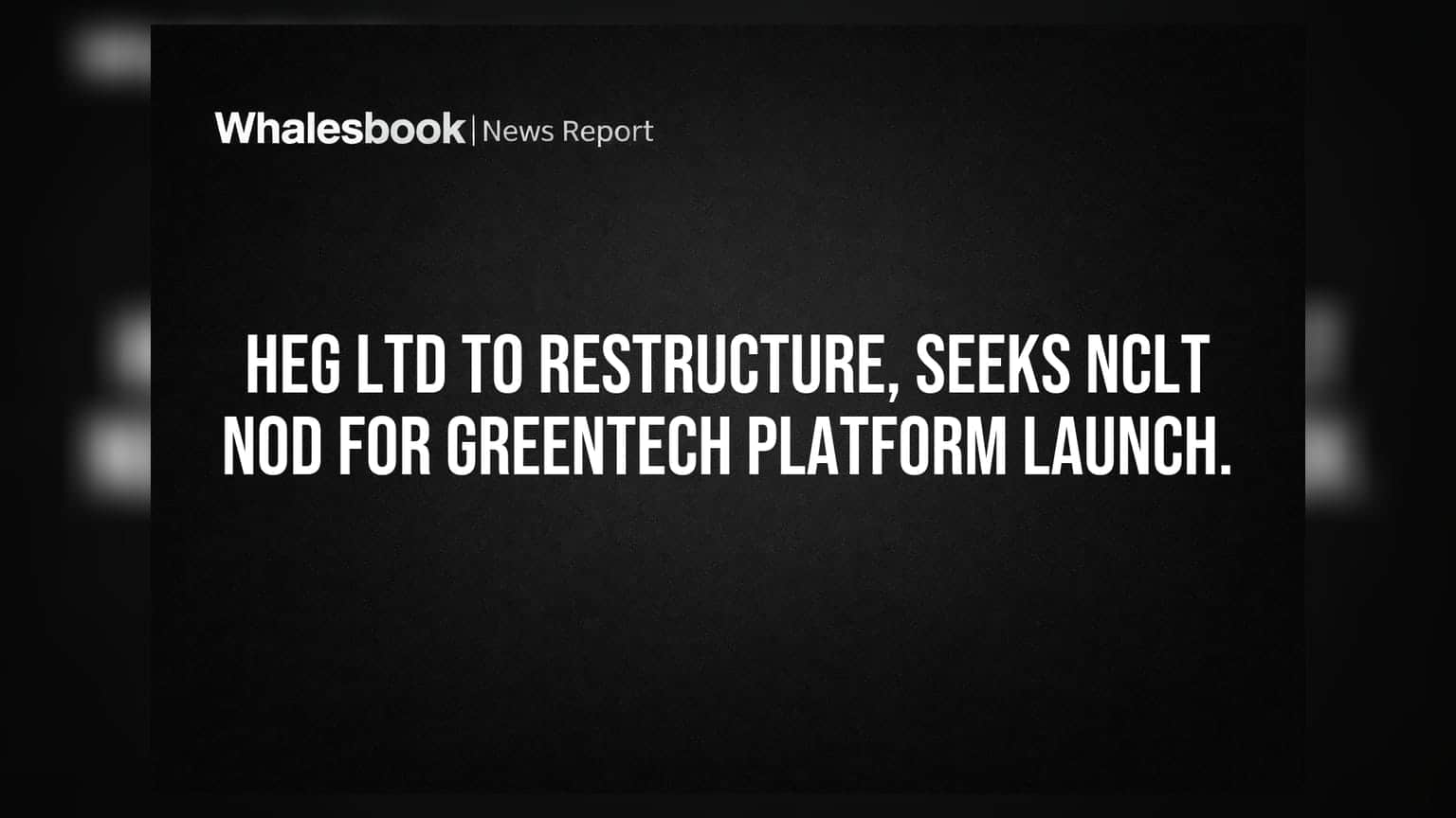 HEG Ltd to restructure, seeks NCLT nod for Greentech platform launch.