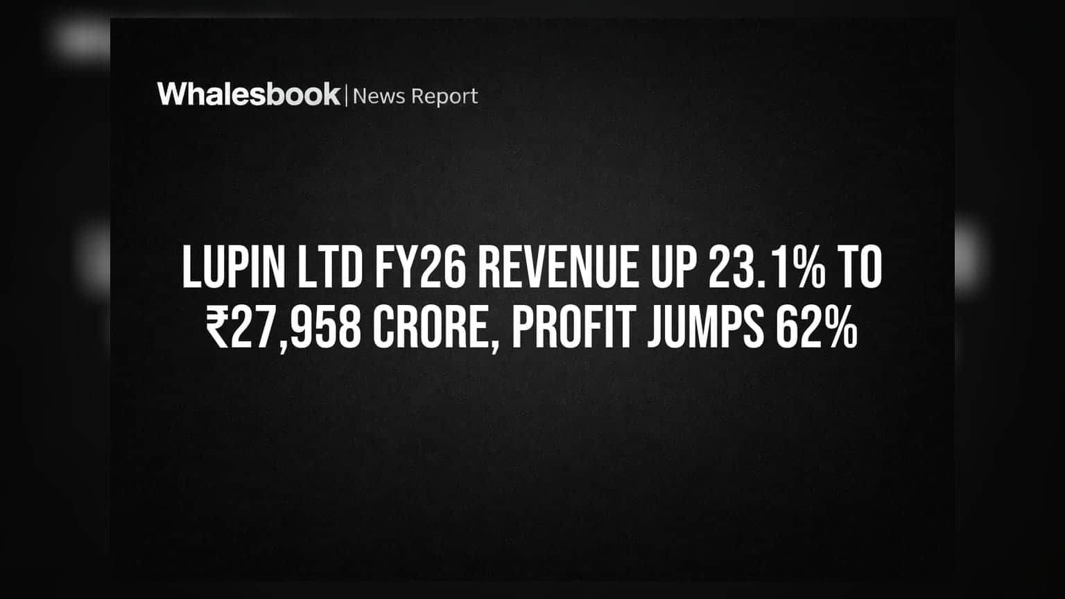 Lupin Ltd FY26 Revenue Up 23.1% to ₹27,958 Crore, Profit Jumps 62%