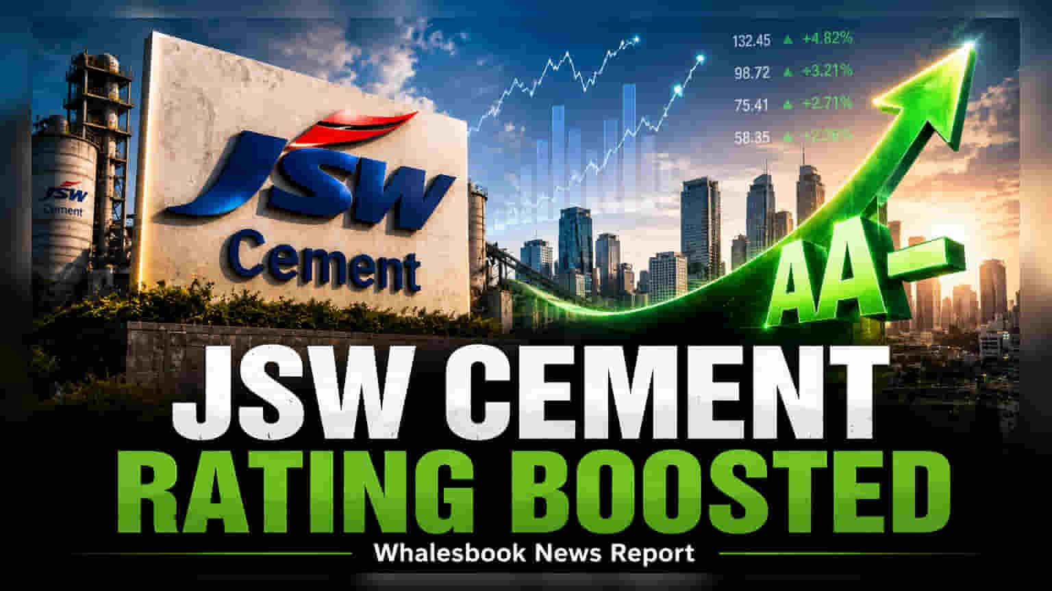 JSW सिमेंटच्या पतमानांकात (Credit Rating) वाढ, इंडिया रेटिंग्सने दिले AA- रेटिंग