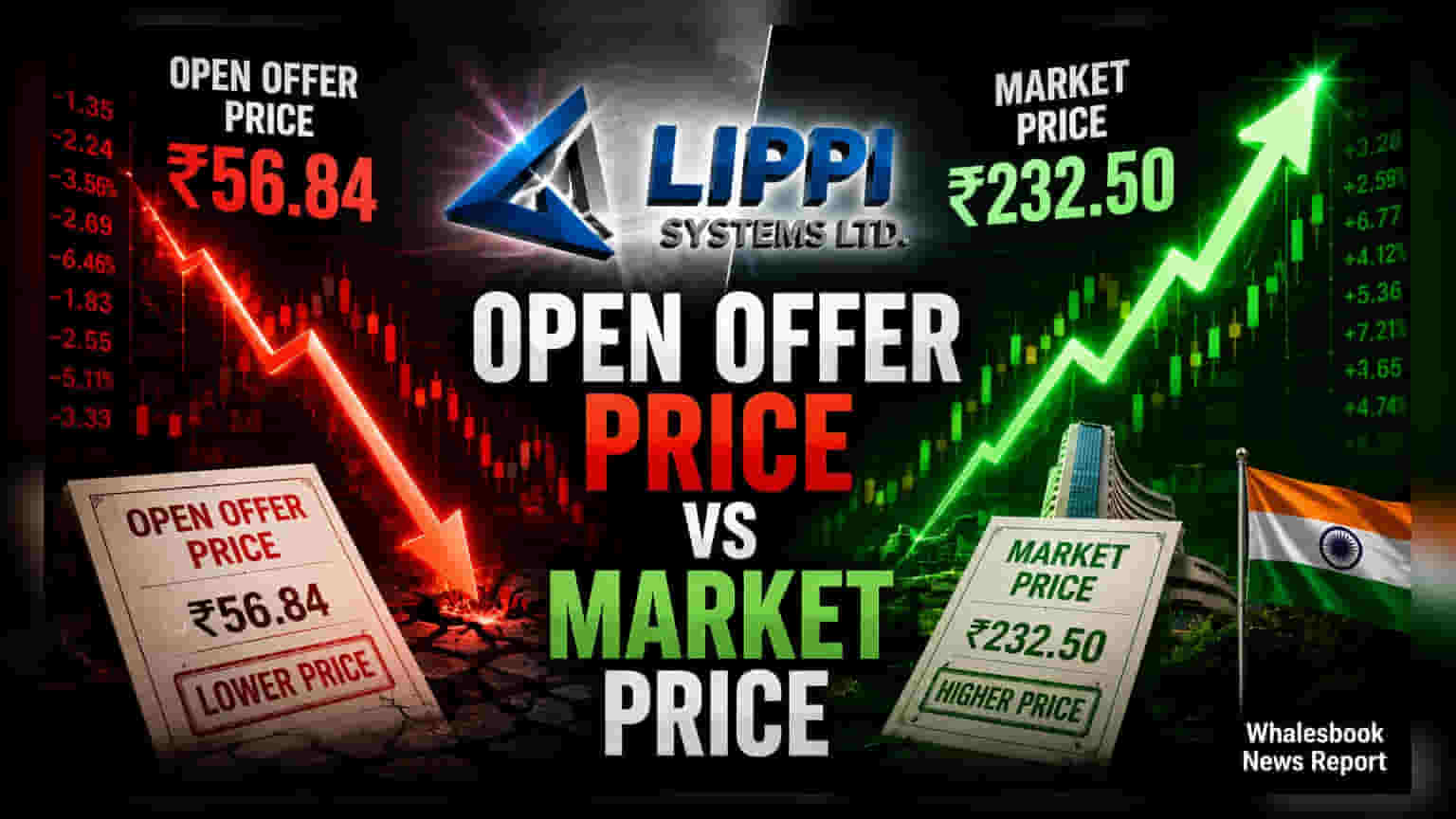 Lippi Systems ओपन ऑफर: स्वतंत्र संचालकांचा सावधगिरीचा इशारा! ₹56.84 चा ऑफर प्राईस आणि ₹232.50 चा मार्केट प्राईस यात मोठे अंतर