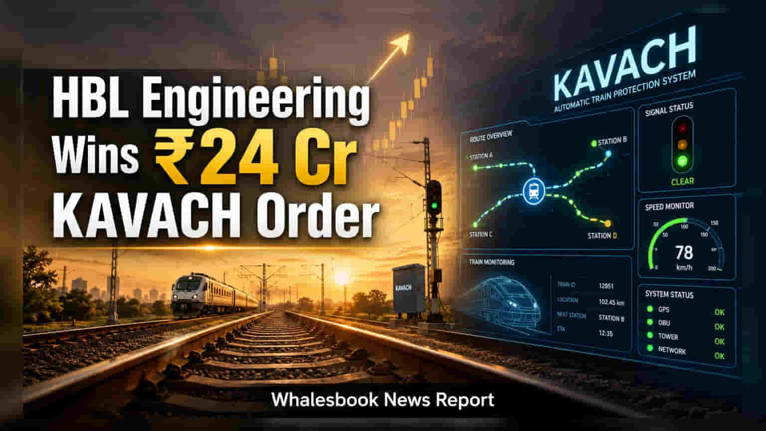 HBL Engineering Secures ₹24 Crore KAVACH Equipment Order from ICF Chennai