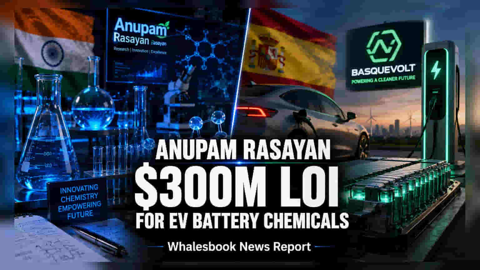Anupam Rasayan Signs $300M LOI with Spain's BASQUEVOLT for EV Battery Chemicals