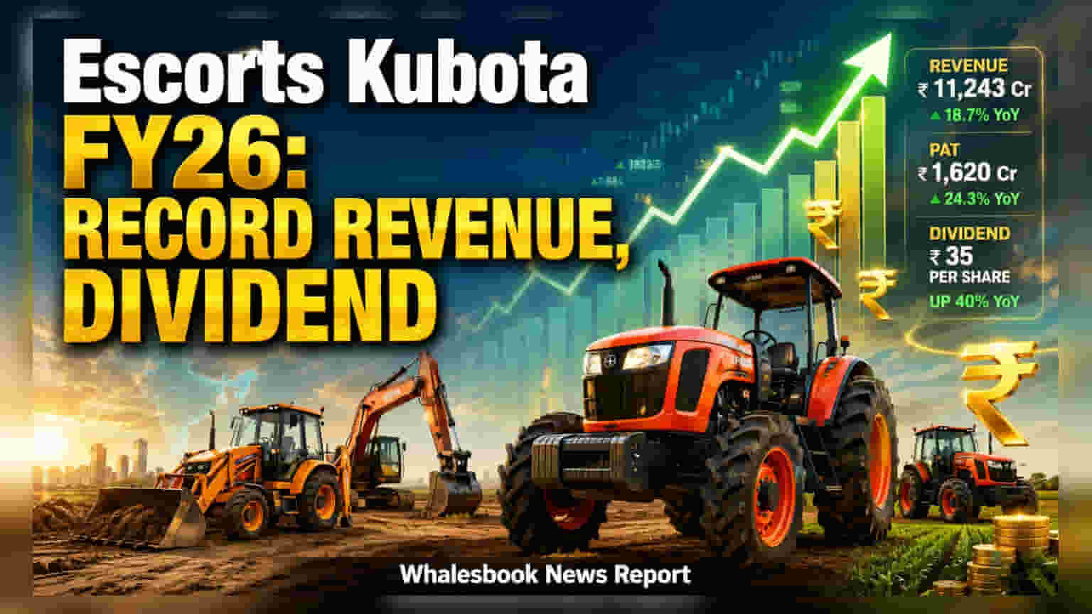 Escorts Kubota: ਰਿਕਾਰਡ ਕਮਾਈ ₹11,473 ਕਰੋੜ, ₹51 ਡਿਵੀਡੈਂਡ ਦਾ ਐਲਾਨ