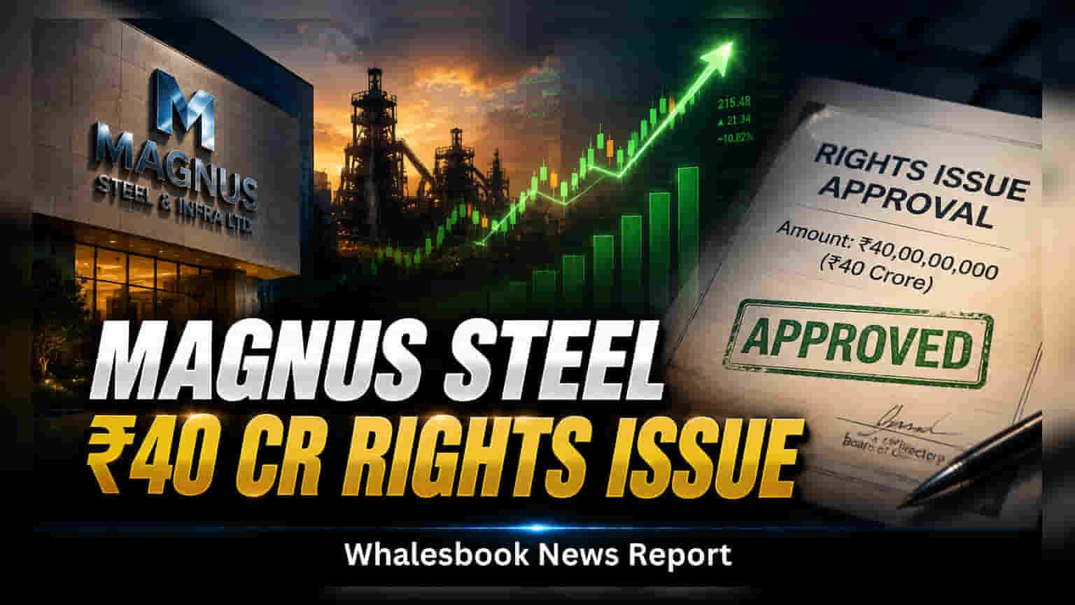 Magnus Steel Approves Rights Issue of Up to ₹40 Crore