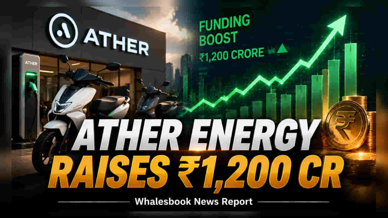 Ather Energy Share Price: Hero MotoCorp અને India-Japan Fund થી ₹1,200 કરોડનું ભંડોળ એકત્ર કરશે