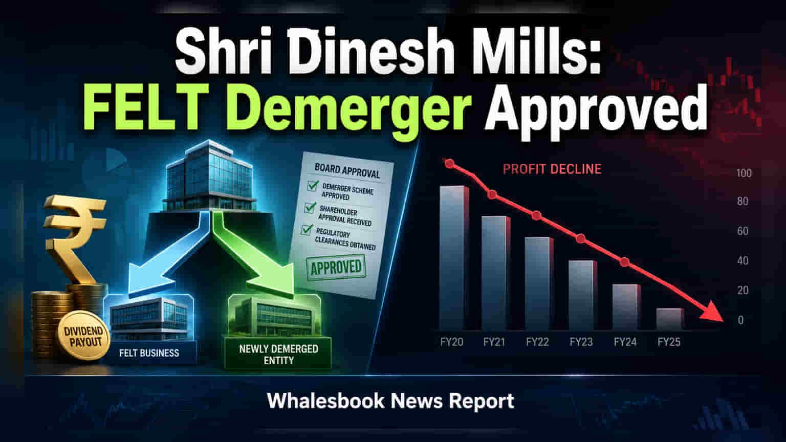 Shri Dinesh Mills: FELT बिज़नेस हुआ अलग, ₹1.50 प्रति शेयर डिविडेंड का ऐलान