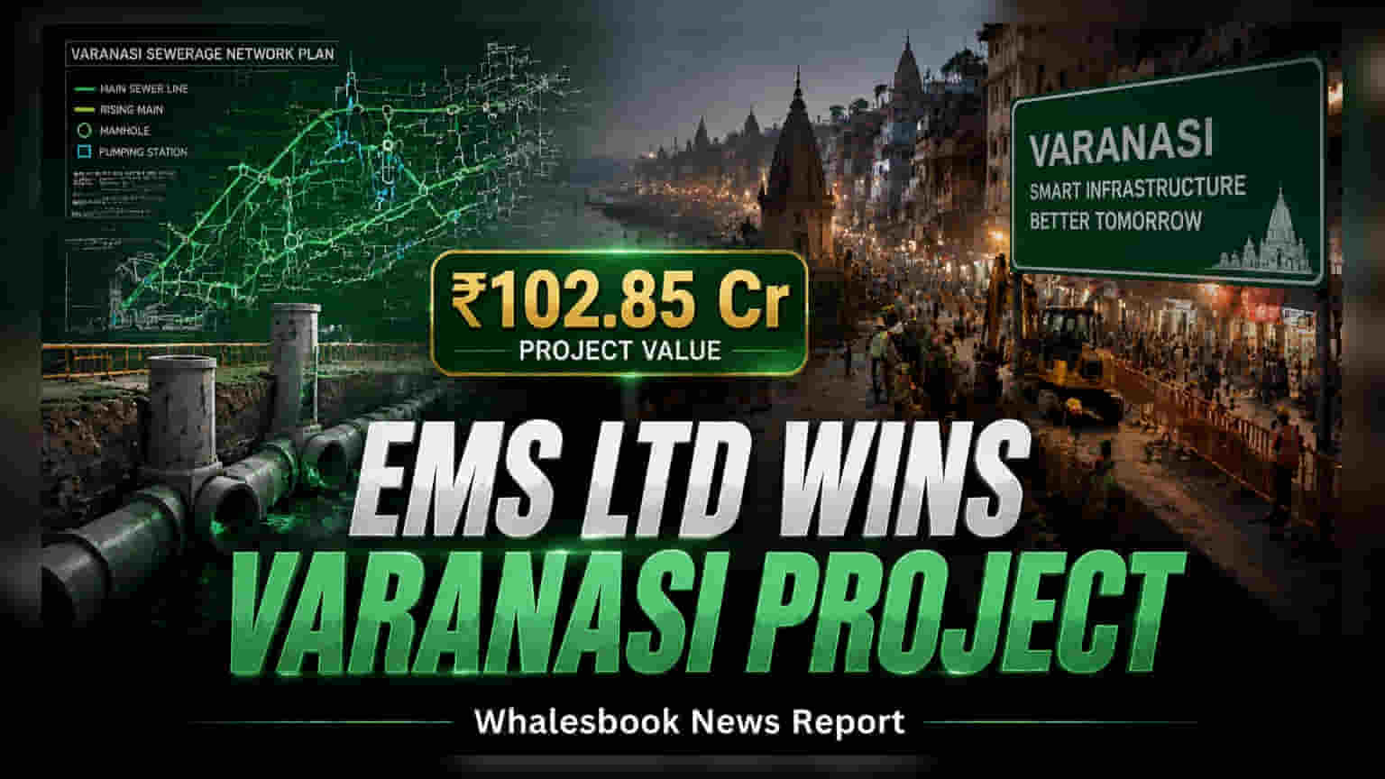 EMS Ltd Secures ₹102.85 Crore Sewer Network Project in Varanasi