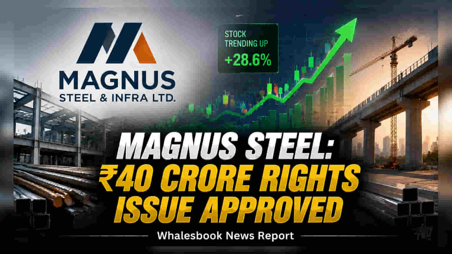 Magnus Steel Approves Rights Issue to Raise Up to ₹40 Crore