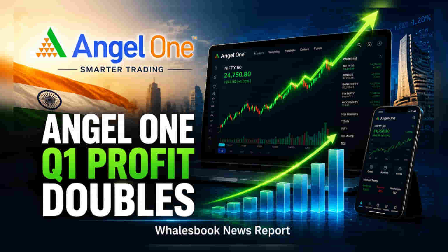 Angel One Share Price: રોકાણકારોને લાભ! Q1 FY27માં રેવન્યુ **25%** વધી, નેટ પ્રોફિટ **102%** ઉછળ્યો