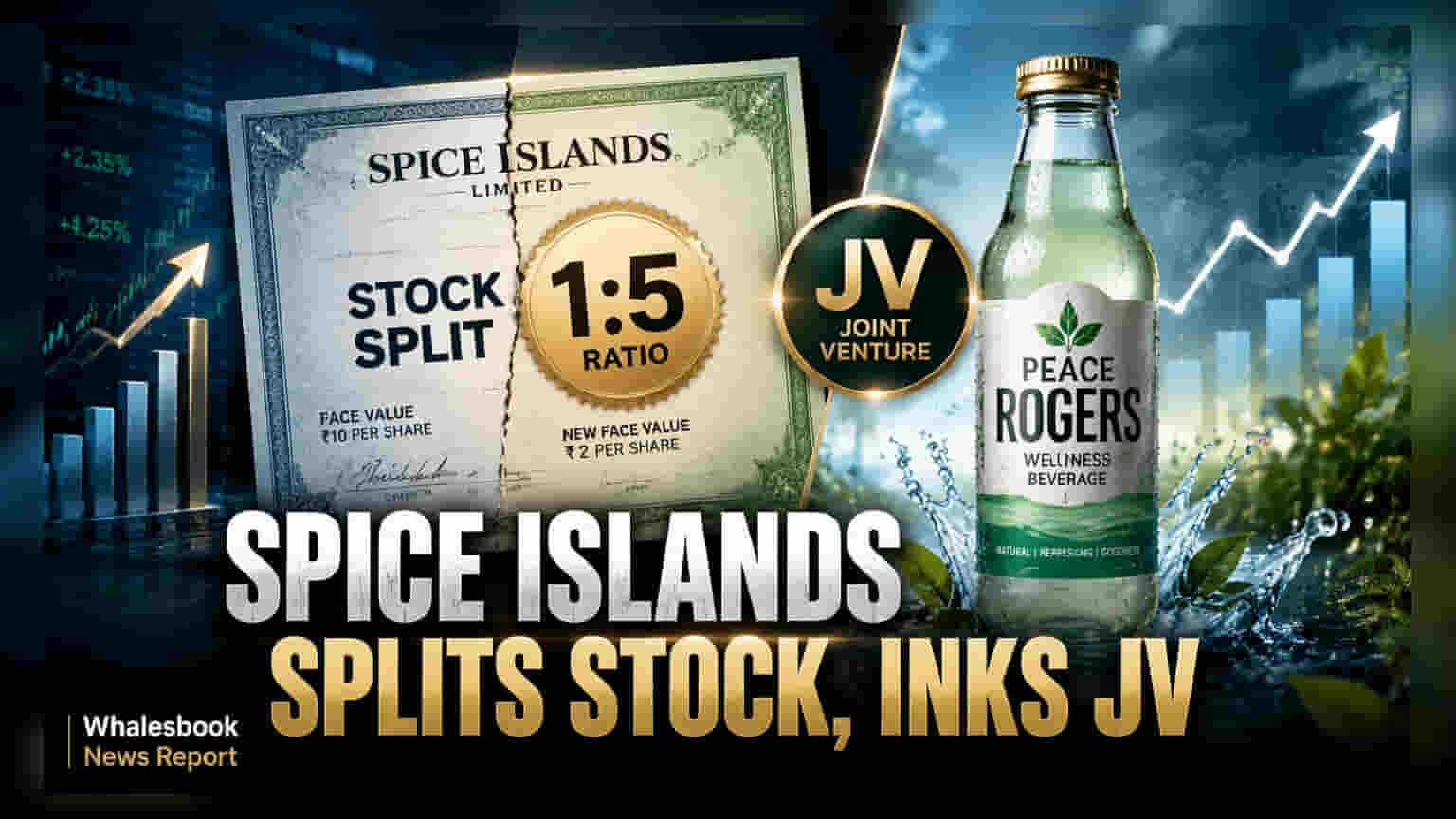 Spice Islands Industries: 1:5 ਸਟਾਕ ਸਪਲਿਟ ਅਤੇ ਵੈਲਨੈੱਸ ਡਰਿੰਕਸ ਮਾਰਕੀਟ ਵਿੱਚ ਐਂਟਰੀ ਦਾ ਐਲਾਨ!